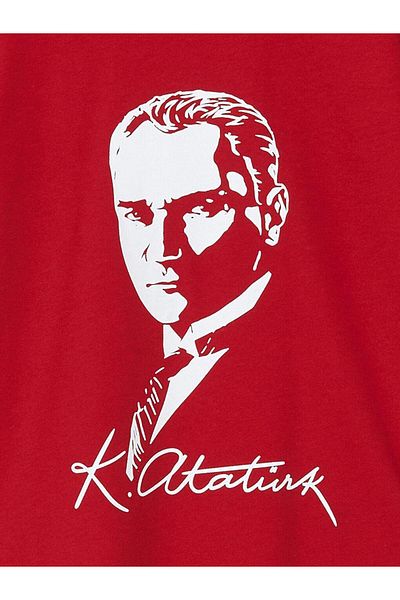 LC Waikiki Αγορικό μπλουζάκι με λαιμόκοψη Ataturk με κοντό μανίκι
