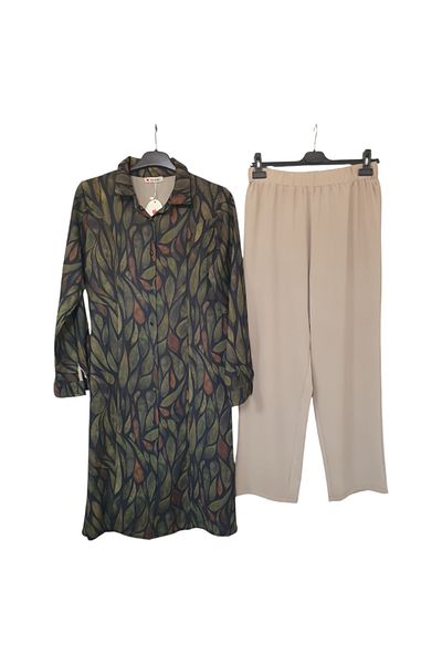 GGMM Large Size Digital Print Crepe Fabric Double Teseture Set
