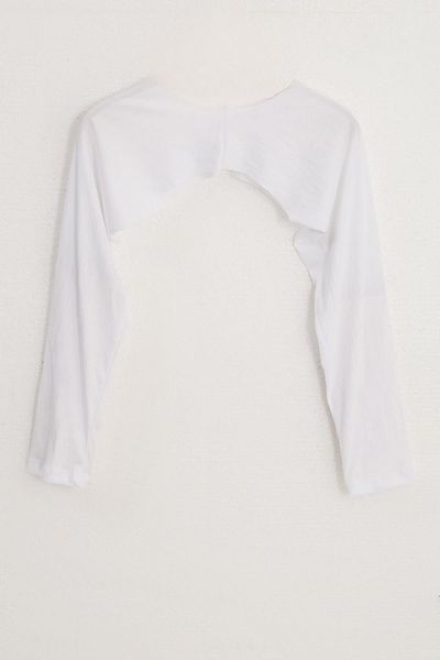 PİNKMARK PINKMARK Γυναικεία - Εσωτερική Λευκή Μπλούζα Bolero, Λεπτομέρεια Μανίκι, MCPMBL25604