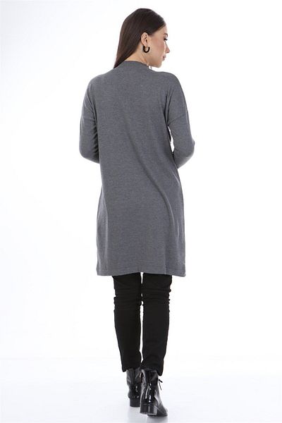 FTZ WOMEN Women's Sequin Front Knitwear Gray 21-1238