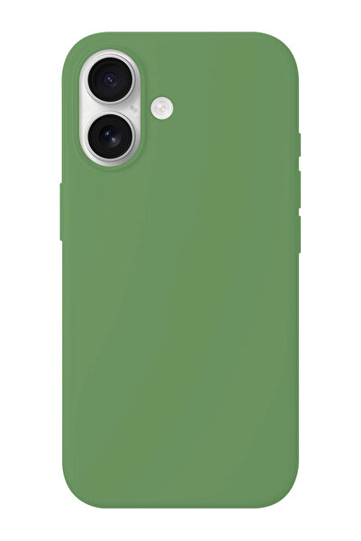 shoptocase iPhone 16 Uyumlu İçi Süet Dışı Silikon Lansman Telefon Kılıfı