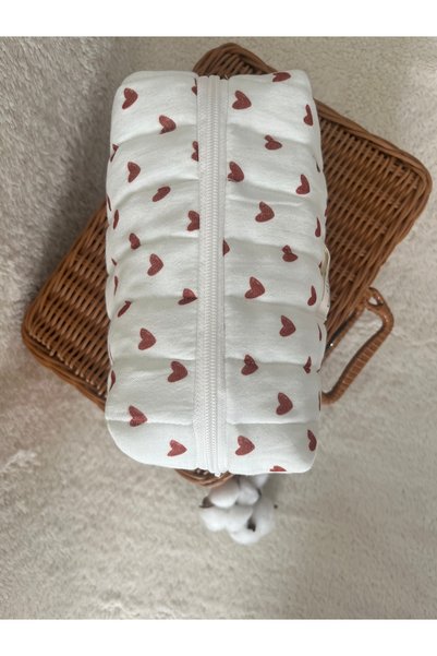BabyKAR Mother Baby Care Bag, Cosmetic Bag and Organizer - Muslin Heart