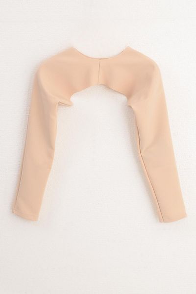 PİNKMARK PINKMARK Γυναικεία Μπεζ Μπλούζα Hijab Bolero - Πακέτο 3, Φορείται εσωτερικά, Μανίκια - MCPMBL25651