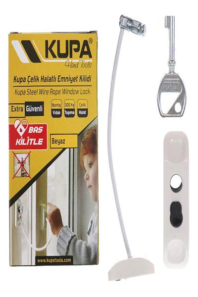 Nextpage White Steel Rope Safety Lock - Kup8192
