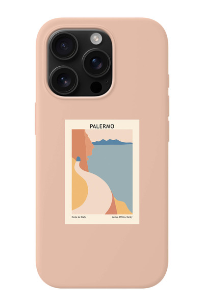 shoptocase iPhone 16 PRO MAX Uyumlu Palermo Desenli İçi Süet Silikon Telefon ...