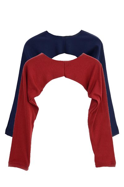 PİNKMARK Pinkmark Women's - Thin Wearing Saw Navy Blue Burgundy 2-Pack Bolero Blouse Oversleeve Mcpmbl25624