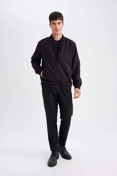 DeFacto D7447 Jachetă bomber cu guler pentru colegiu, hidrofugă