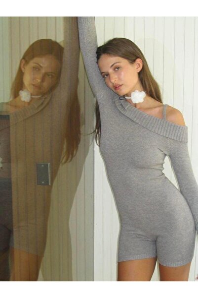 theanemos Mini Gri Örgü Tulum