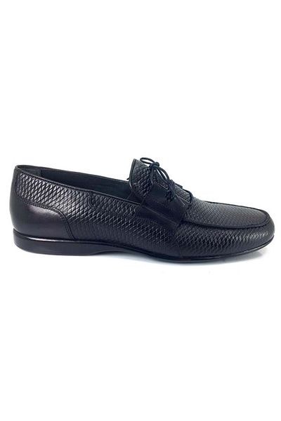 Fosco 9032 Daily Genuine Leather Men's Ballerina Shoes-black