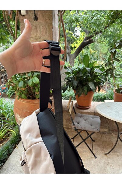 LEONAS Unisex Backpack with Front Compartment Brendon Cream