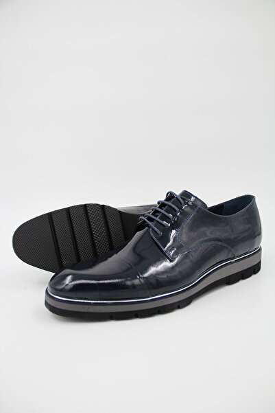 LUCIANO BELLINI E606 Ανδρικά λουστρίνια παπούτσια - Navy Blue