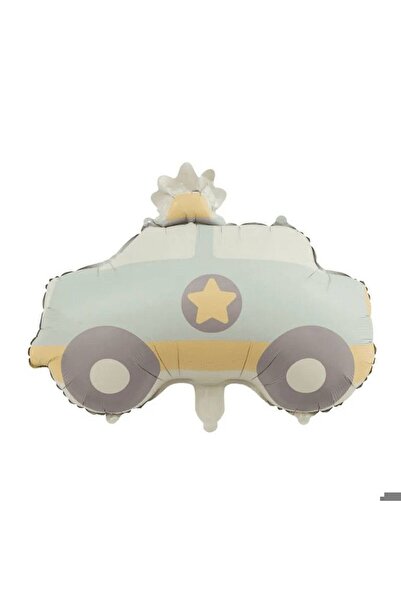 parti hediye sepeti MINI PARTY STORE RETRO POLICE CAR FOIL BALLON