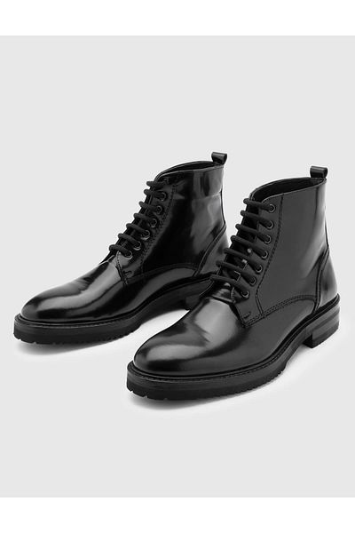 İLVİ Mulanje Genuine Leather Men's Black Boots