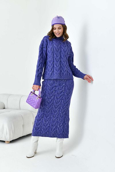 FTZ WOMEN Women's Glitter Detailed Double Suit Purple 20731