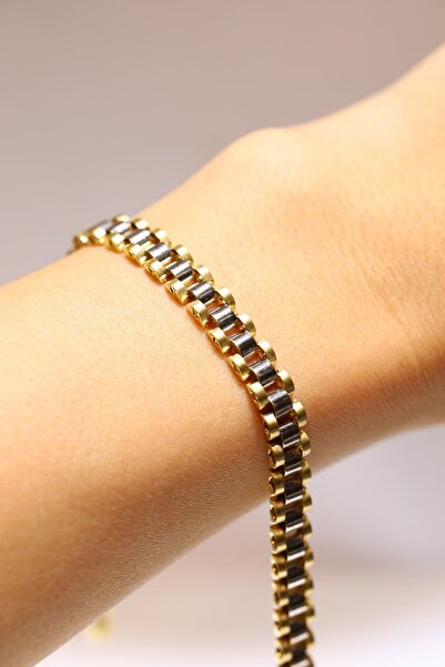 Yenigün Kuyumculuk 14 Ayar Altın Saat Kordonu Model Bileklik