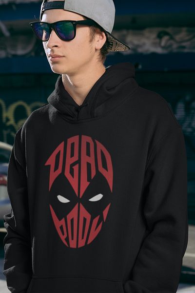 SEVBANO Design Deadpool Mask Printed Unisex Oversize Hoodie