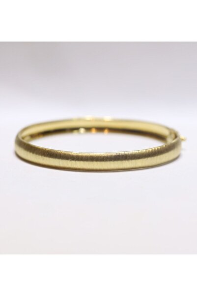 Yenigün Kuyumculuk 14 Ayar Altın Mat Simli Kelepçe