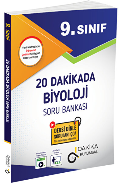 Dakika Yayınları 9.SINIF 20 DAKİKADA BİYOLOJİ KURUMSAL SORU BANKASI