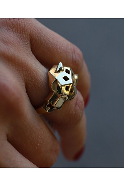 Yenigün Kuyumculuk 14 Ayar Altın Kaplan Kafası Yüzük