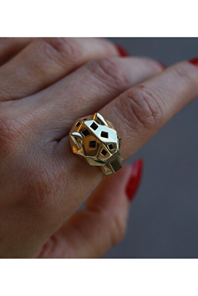 Yenigün Kuyumculuk 14 Ayar Altın Kaplan Kafası Yüzük