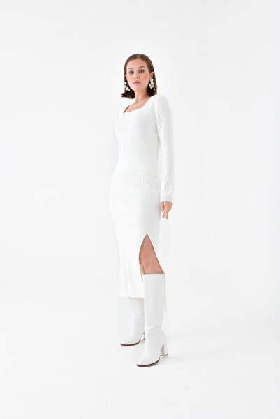 FTZ WOMEN Ftz Kadın Etekli Takım Ekru 20689