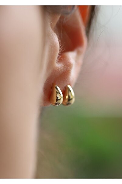 Yenigün Kuyumculuk 14 Ayar Altın 1 cm Göz Yaşı Damla Küpe Altın Küpe