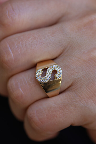 Yenigün Kuyumculuk 14 Ayar Altın S Harfli Yüzük