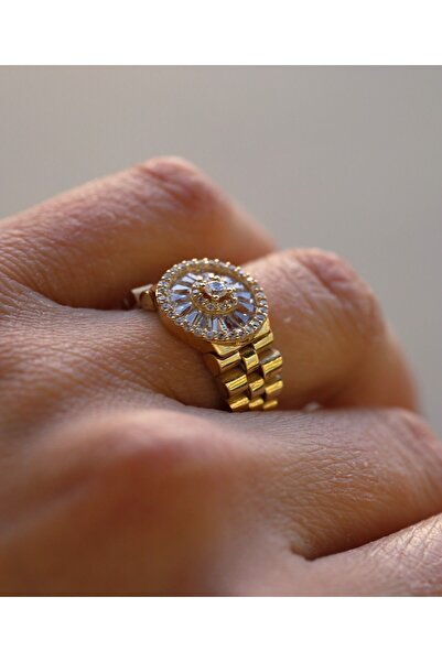 Yenigün Kuyumculuk 14 Ayar Altın Saat Kayışlı Yüzük