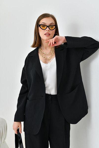 FTZ WOMEN Costum de damă Begonia cu jachetă neagră 30777