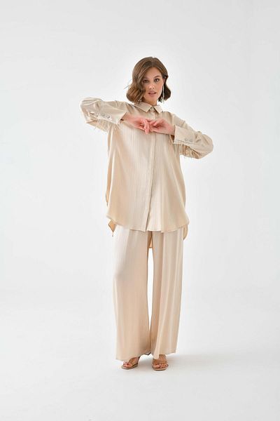 FTZ WOMEN طقم نسائي مهدب - حجري 30721