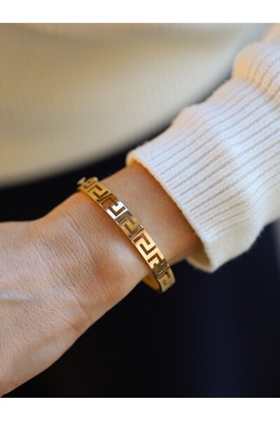 Yenigün Kuyumculuk 14 Ayar Altın Greek Desen Kelepçe