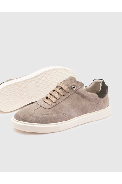 İLVİ Alfio Genuine Suede Leather Men's Mink Sneakers