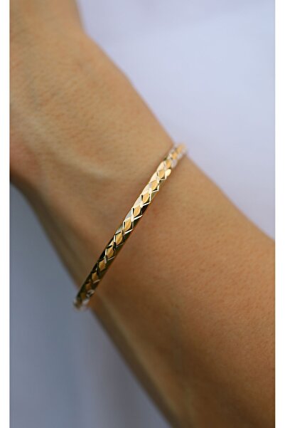 Yenigün Kuyumculuk 14 Ayar Altın Baklava Model Hediyelik Bilezik