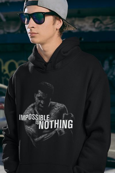 SEVBANO Impossible Is Nothing Unisex Oversize Hoodie for Muhammad Ali'N