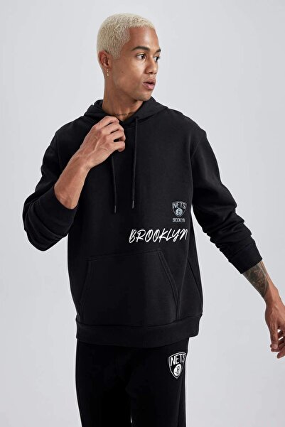 DeFacto A9679 Nba Brooklyn Nets Sweat Shirt