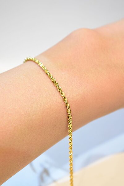 Yenigün Kuyumculuk 14 Ayar Halat Zincirli Altın Bileklik
