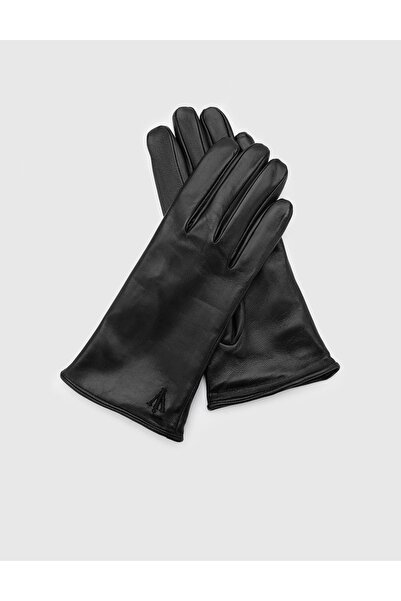 İLVİ Chang Kadın Eldiven Siyah Hakiki Deri