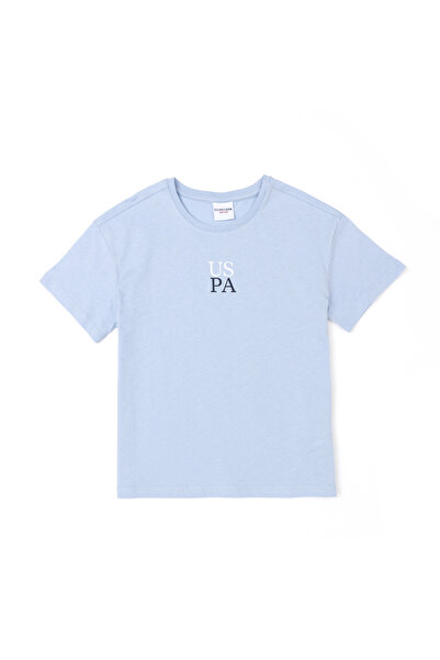 U.S. Polo Assn. Erkek Çocuk Açık Mavi Oversize Bisiklet Yaka Tişört 50289202-...