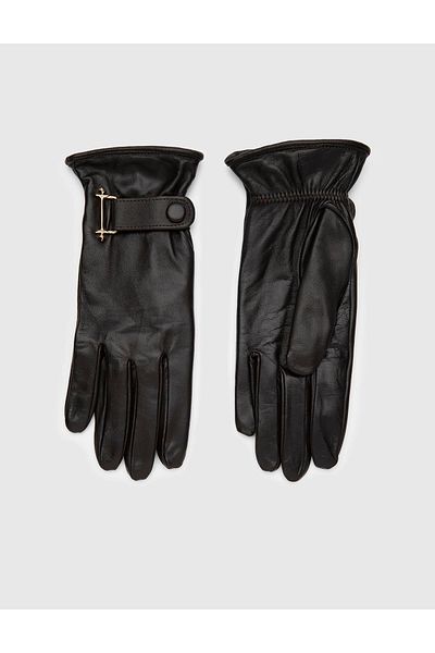 İLVİ Hancock Women's Gloves Brown Genuine Leather