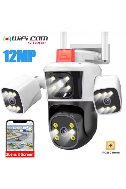 WİFİCAM 3 Kameralı Yeni Nesil Wifi Ptz Kamera IPC360 Home Türkçe Program