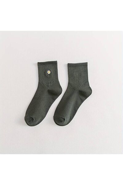 SOYTEMİZ 5 Pairs of Daisy Patterned Women's Socks