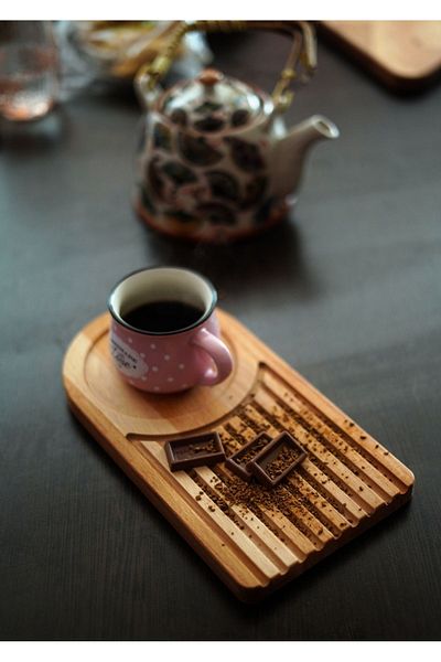 wood totally Decorative Wooden Coffee Presentation Plate