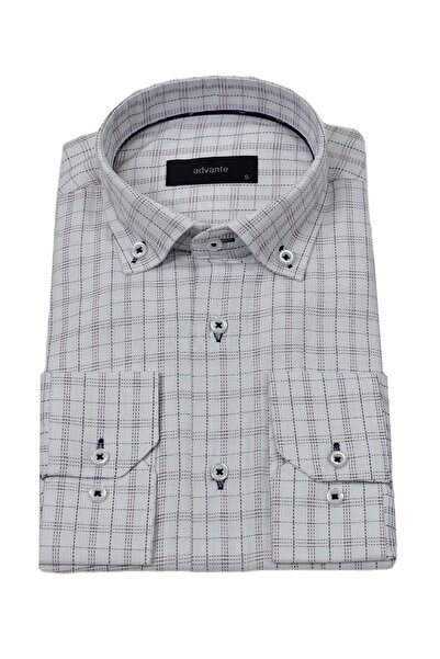 ADVANTE Чоловіча класична сорочка з квадратним коміром і однією кишенею BGL-ST03905