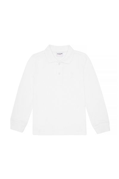U.S. Polo Assn. Hanorac alb de bază cu gât polo pentru băiat 50289141 -vr013