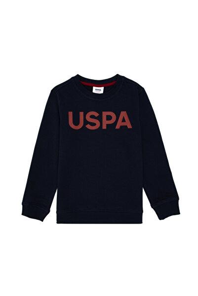 U.S. Polo Assn. Boy's Navy Blue Basic Crew Neck Sweatshirt 50289143-Vr033