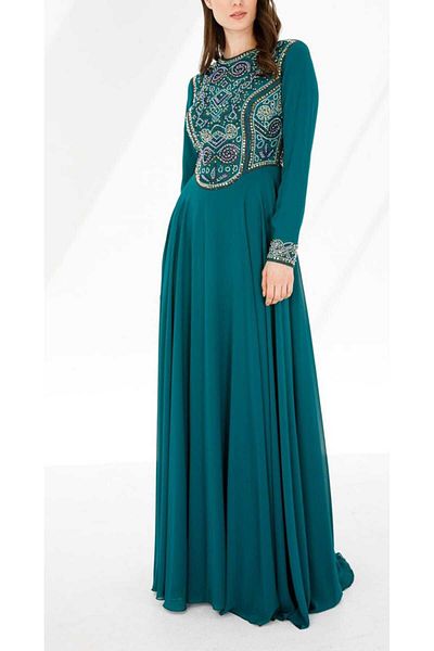 adılyılmaz Hijab Evening Dress - Top Embroidered