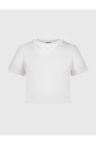 İLVİ Ecru Colored Torides Women's T-Shirt