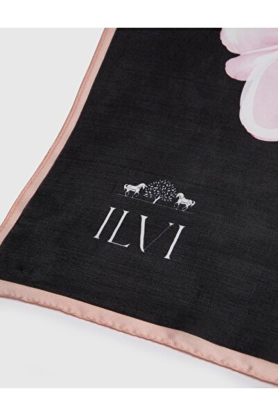 İLVİ Black Silk Chiffon Limburg Women's Pareo