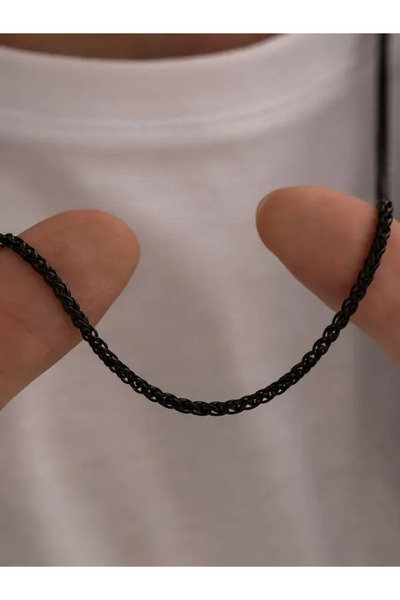 vogutima jewelery&silver by timuçin mavili قلادة رجالية من الفولاذ - سلسلة دا...