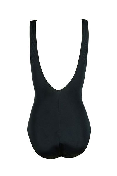 Endeep Γυναικείο μαύρο μαγιό Draped Gathering